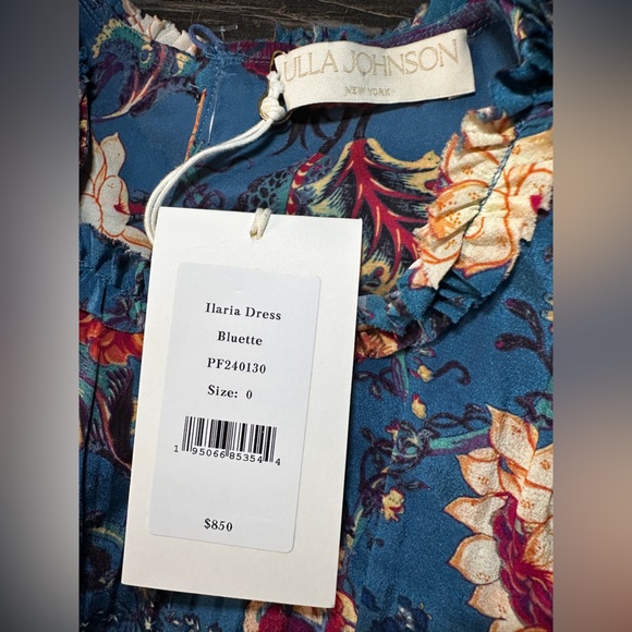 Ulla Johnson 100% Silk Ilaria Dress, $850 NWT, US 0, Pre-Fall 2024, 893 - Picture 11 of 12
